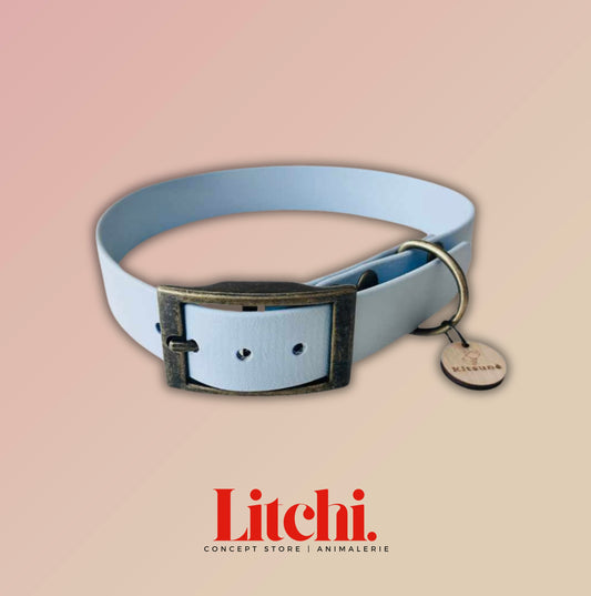 Collier BioThane® - Bleu ciel