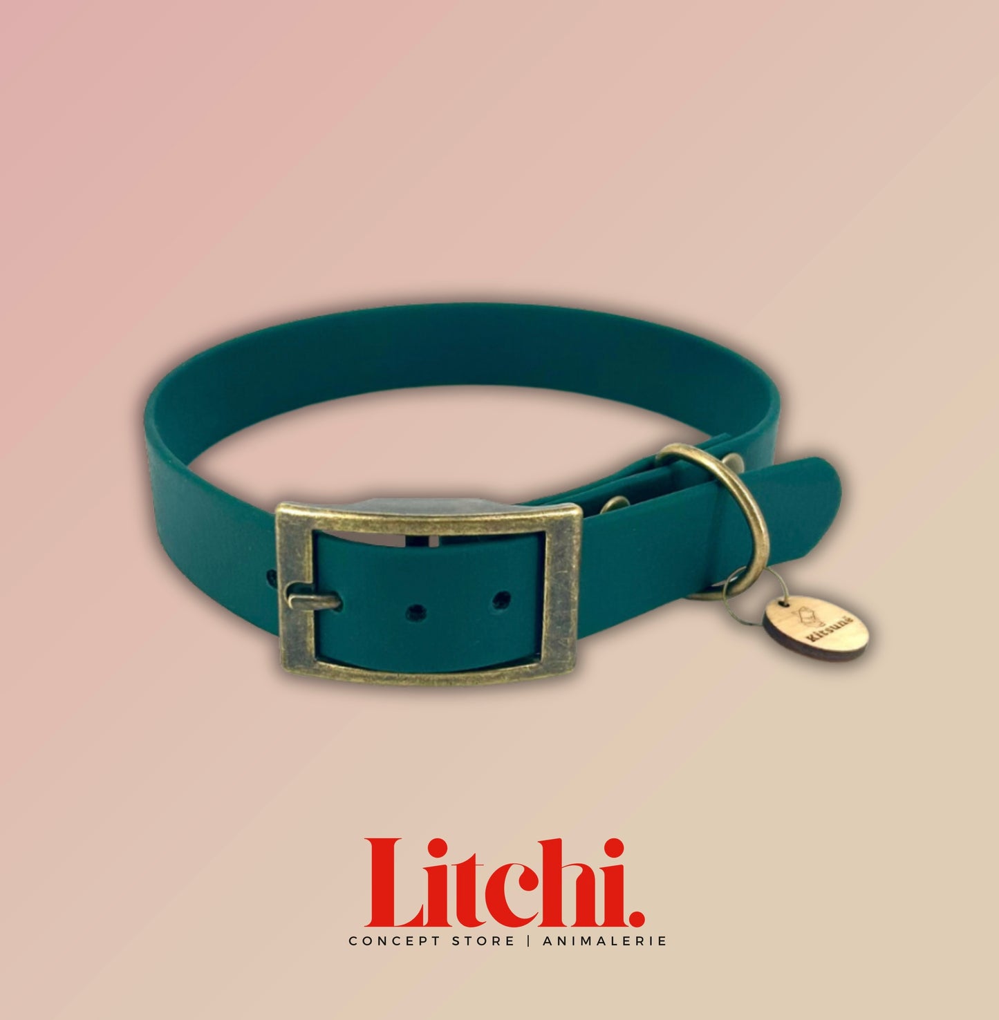 Collier Biothane - Vert émeraude