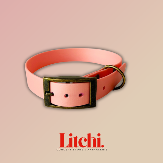 Collier BioThane® - Rose bonbon