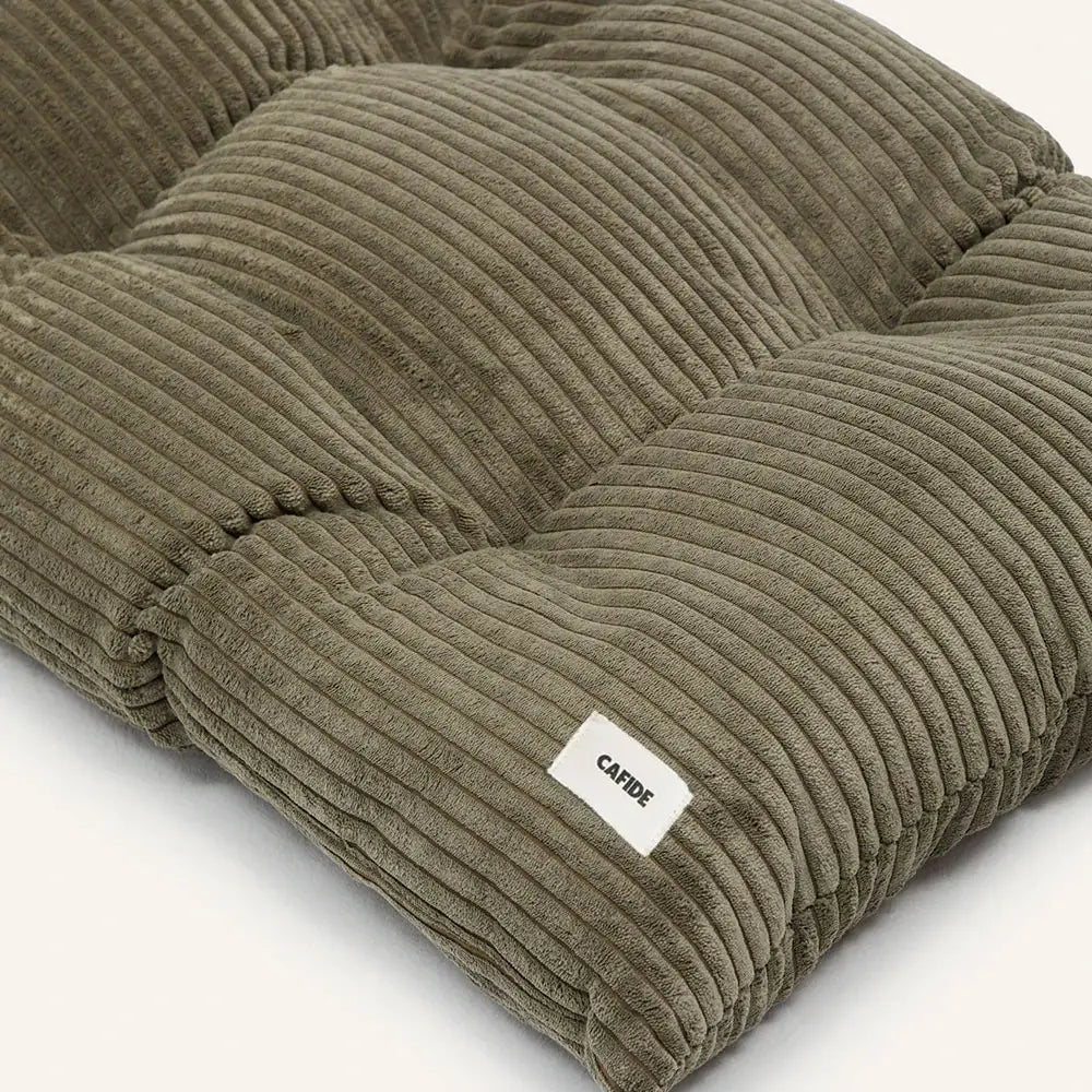 Coussin pour chien en velours côtelé - Kaki