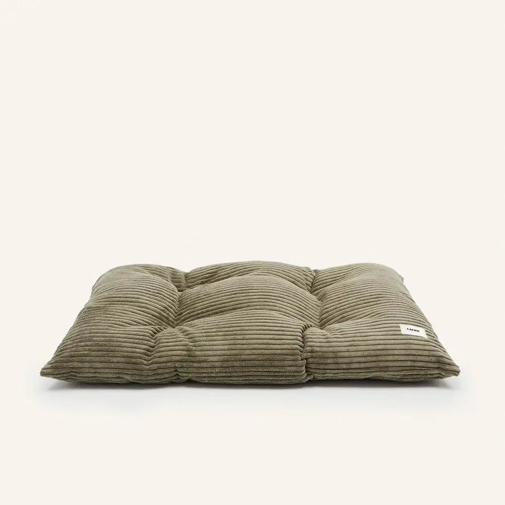Coussin pour chien en velours côtelé - Kaki