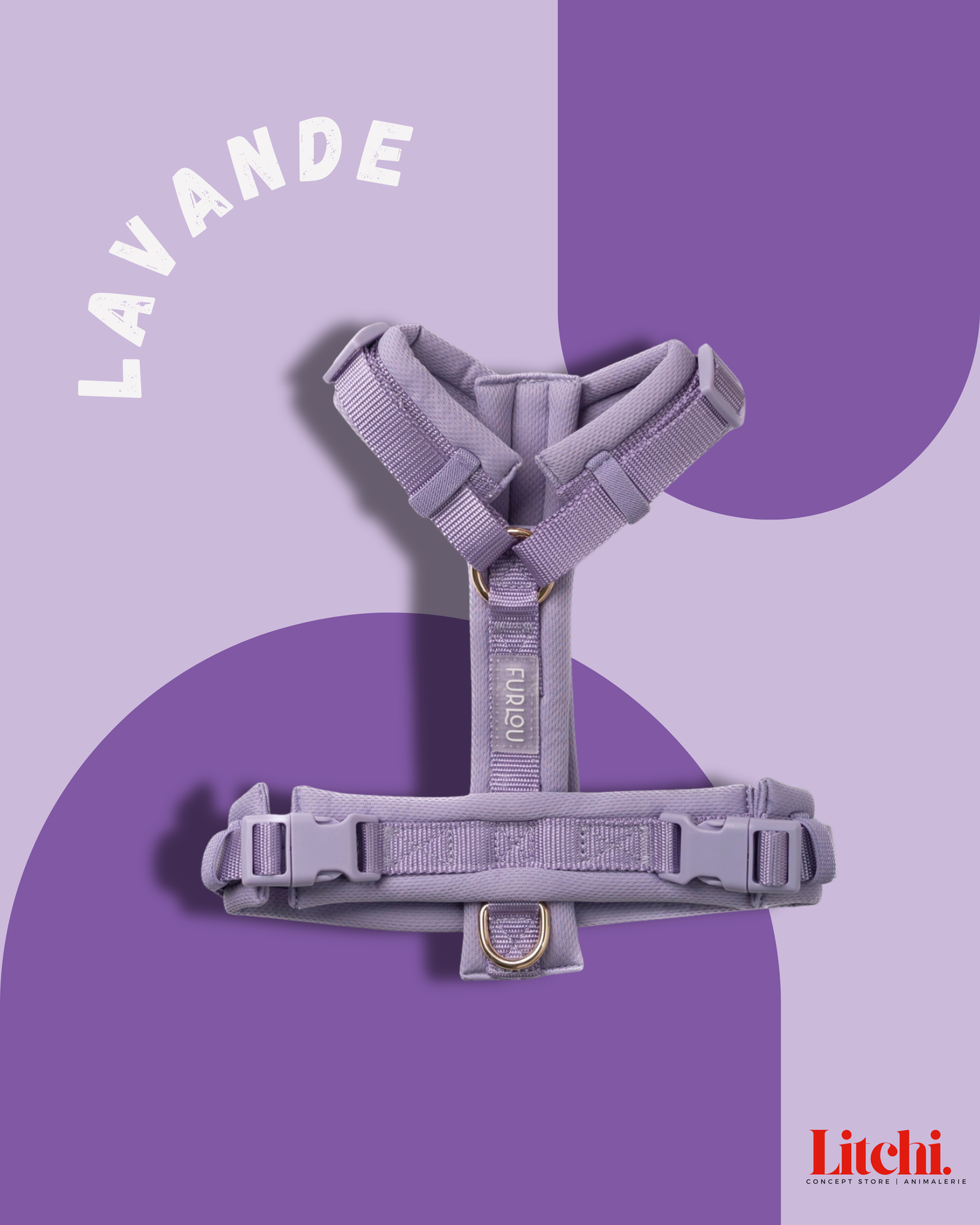 Harnais pour chien Lavande - Confort