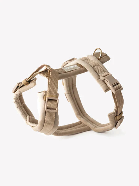 Harnais pour chiens en velours - Sable - Furlou