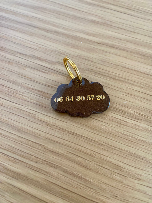 Médaille en résine chocolat irisé - Brownie