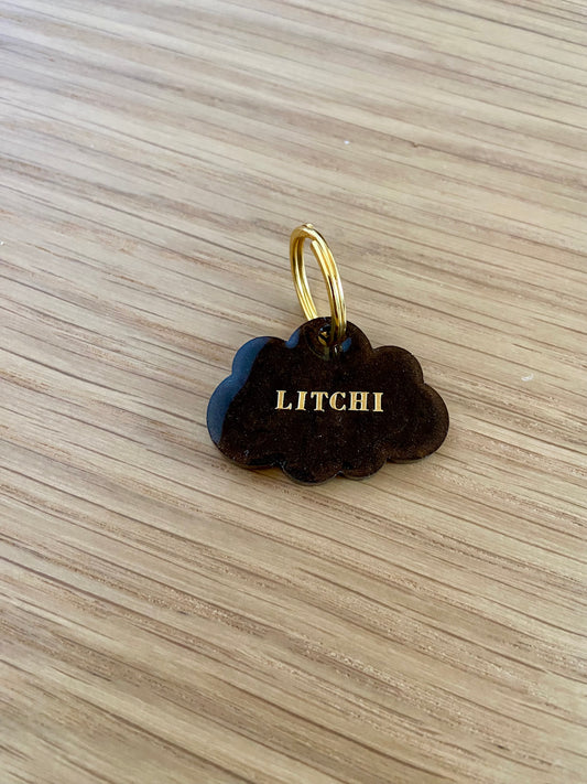Médaille en résine chocolat irisé - Brownie