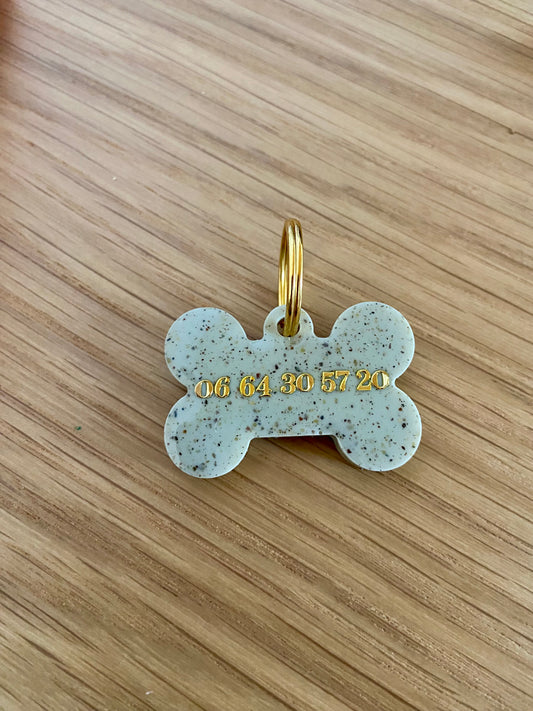 Médaille en résine beige - Cookie