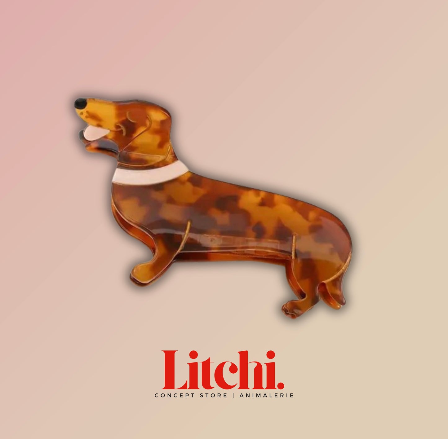 Pince à cheveux Teckel - Guinness le Chien Saucisse