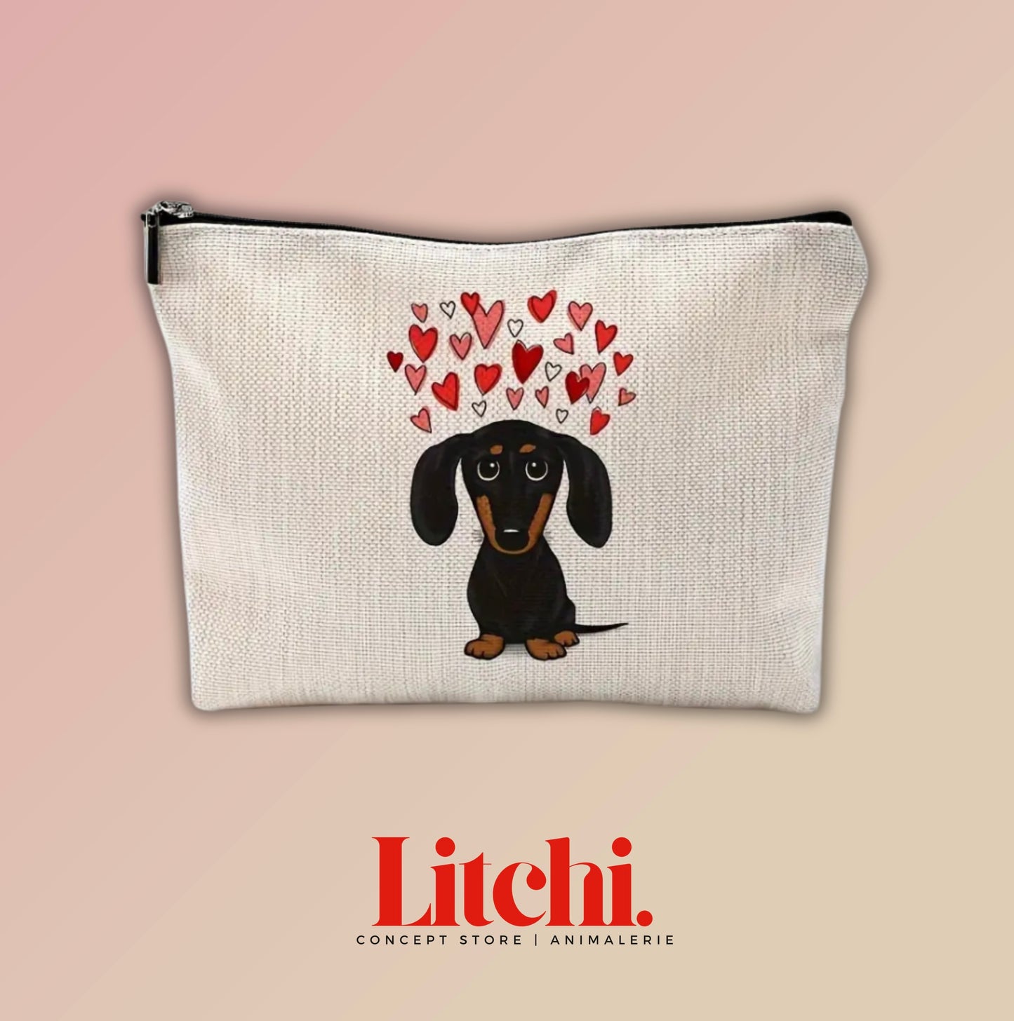 Trousse à motif Teckel