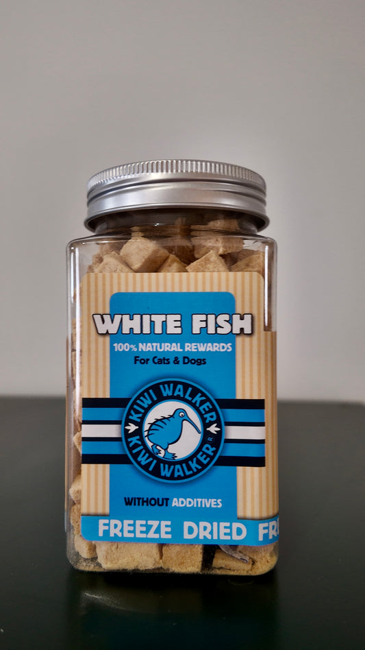Friandises lyophilisées 100 % poisson blanc pour chien et chat