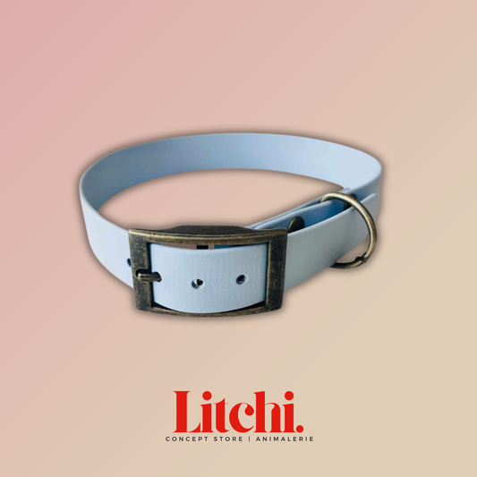 Collier BioThane® - Bleu ciel