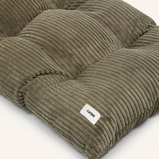 Coussin pour chien en velours côtelé - Kaki