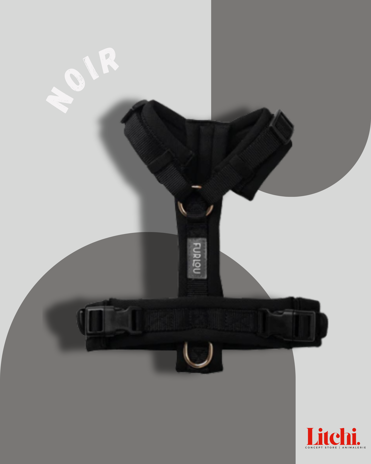 Harnais pour chien Noir - Confort