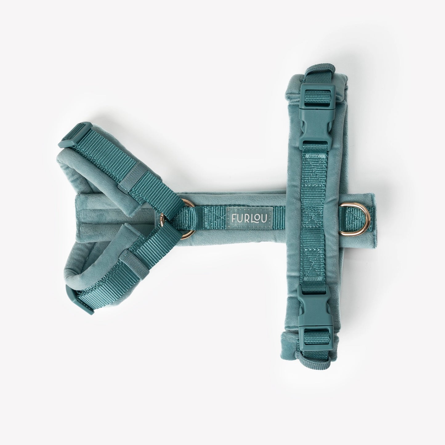 Harnais pour chiens en velours - Bleu - Furlou
