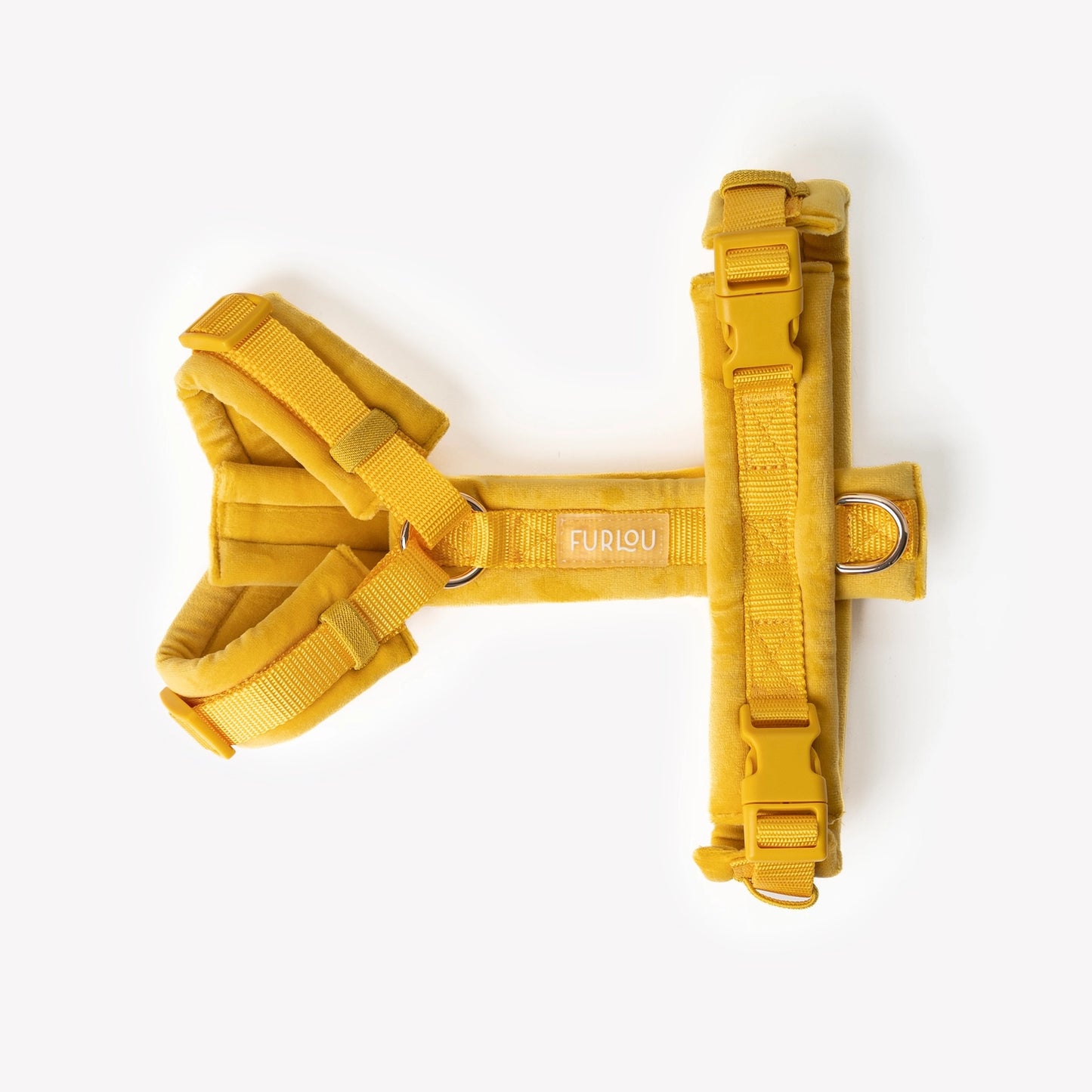 Harnais pour chiens en velours - Jaune - Furlou