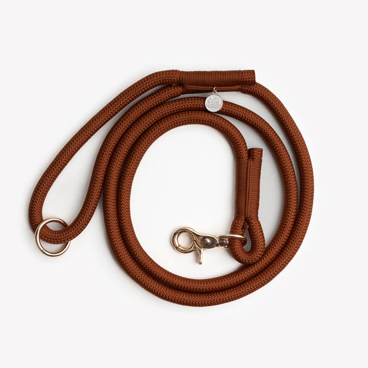 Laisse en corde tressée - Marron - Furlou