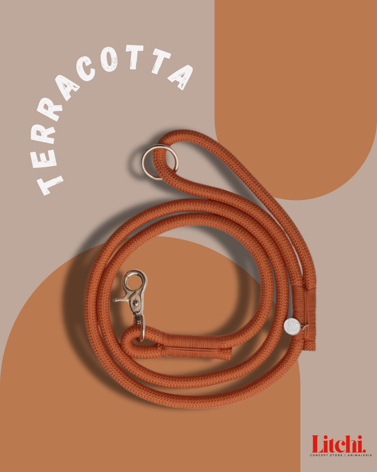 Laisse en corde tressée - Terracotta - Furlou