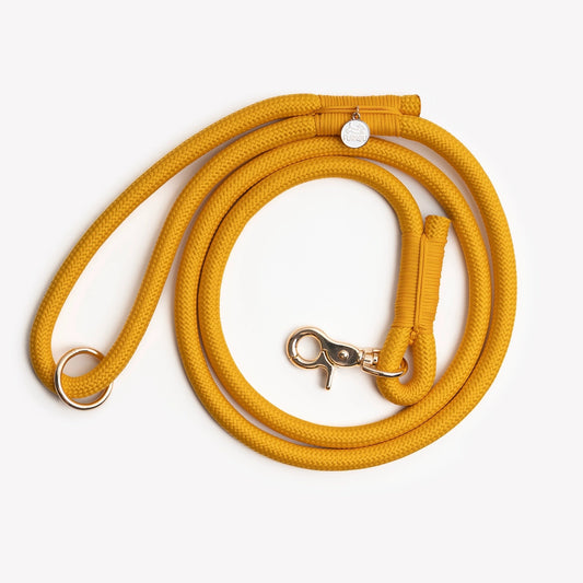 Laisse en corde tressée - Jaune - Furlou