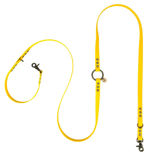 Laisse multi-positions BioThane® - Jaune