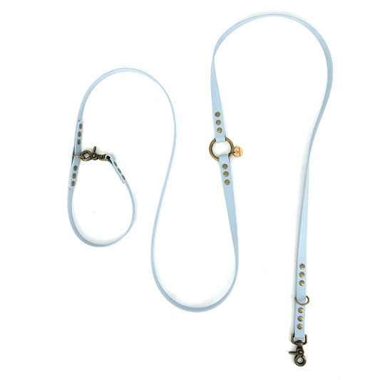 Laisse multi-positions BioThane® - Bleu ciel