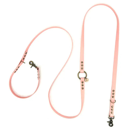 Laisse multi-positions BioThane® - Rose bonbon
