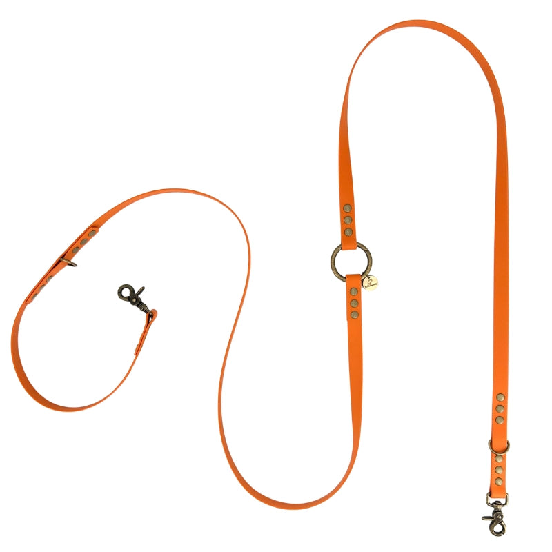 Laisse multi-positions BioThane® - Orange