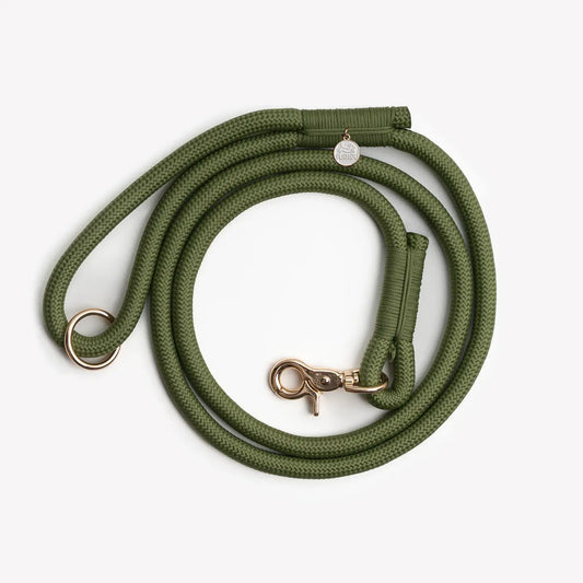 Laisse en corde tressée - Verte - Furlou