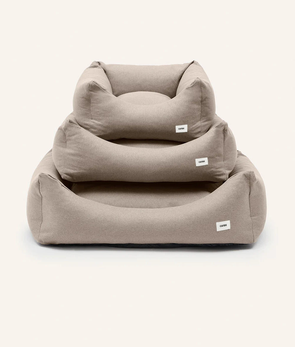 Lit pour chien amovible, durable et écoresponsable - Beige