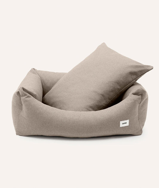 Lit pour chien amovible, durable et écoresponsable - Beige