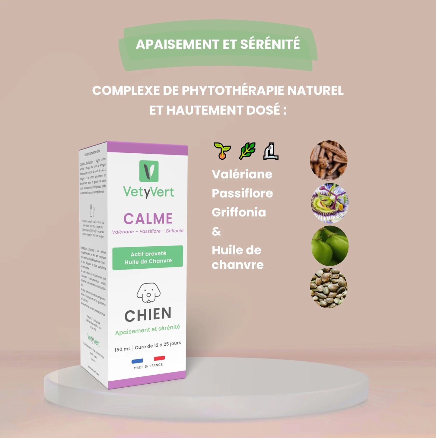 Calme chien : complément alimentaire naturel pour l’apaisement et la sérénité (anti-stress)