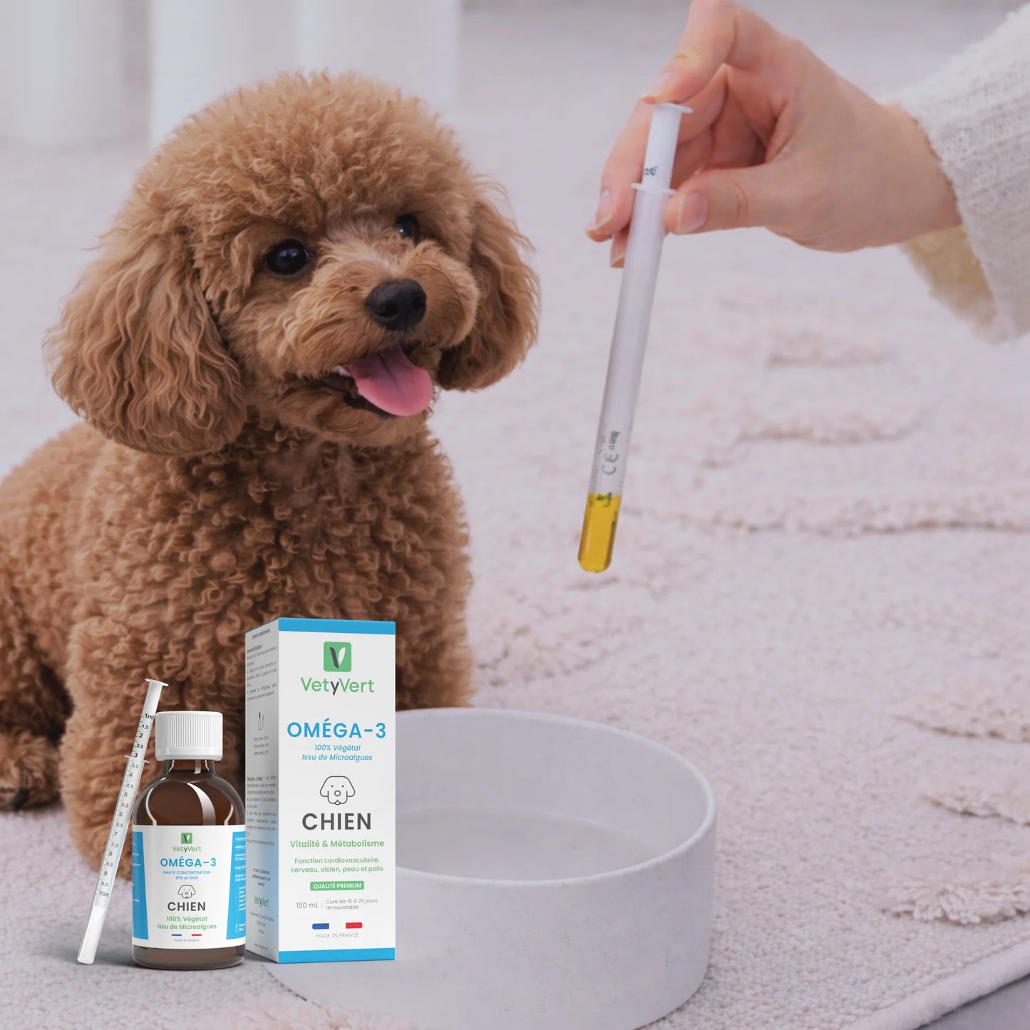Oméga-3 chien : complément alimentaire du quotidien riche en oméga-3, EPA et DHA