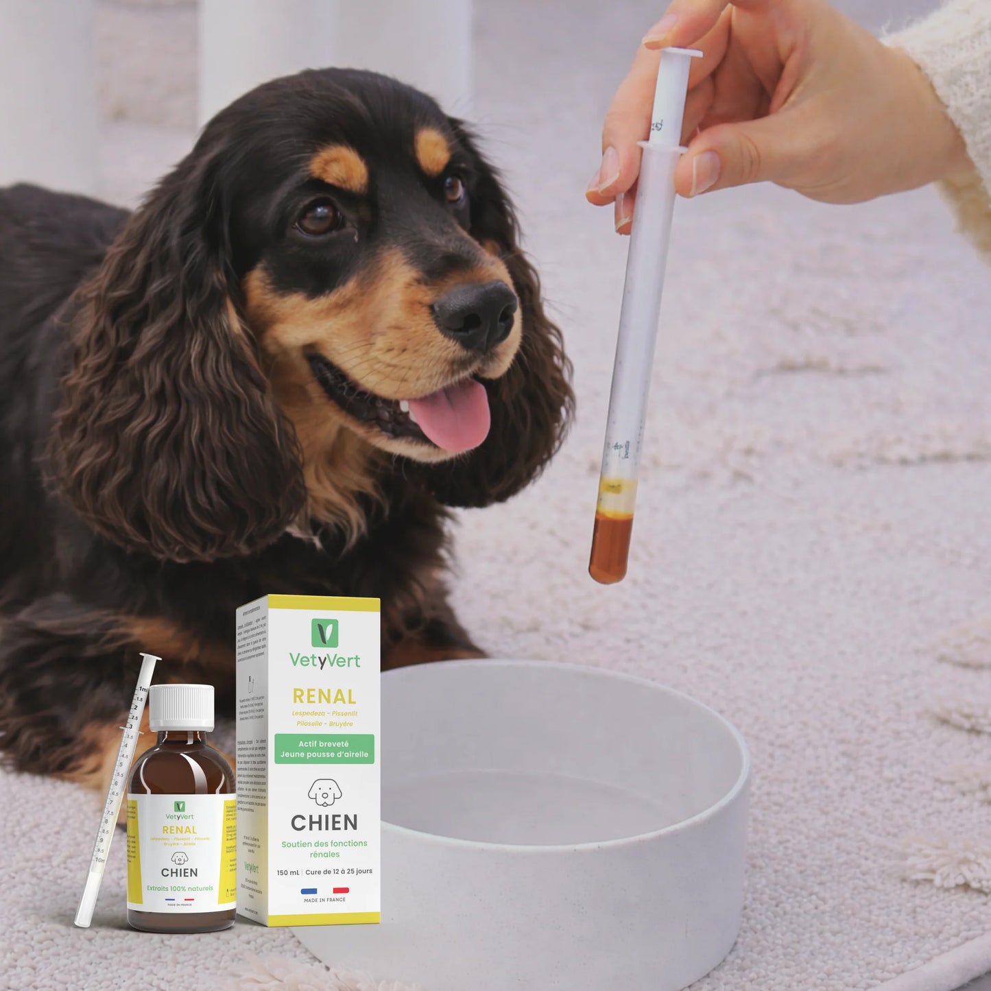 Rénal chien : complément alimentaire naturel pour le soutien des fonctions rénales et urinaires
